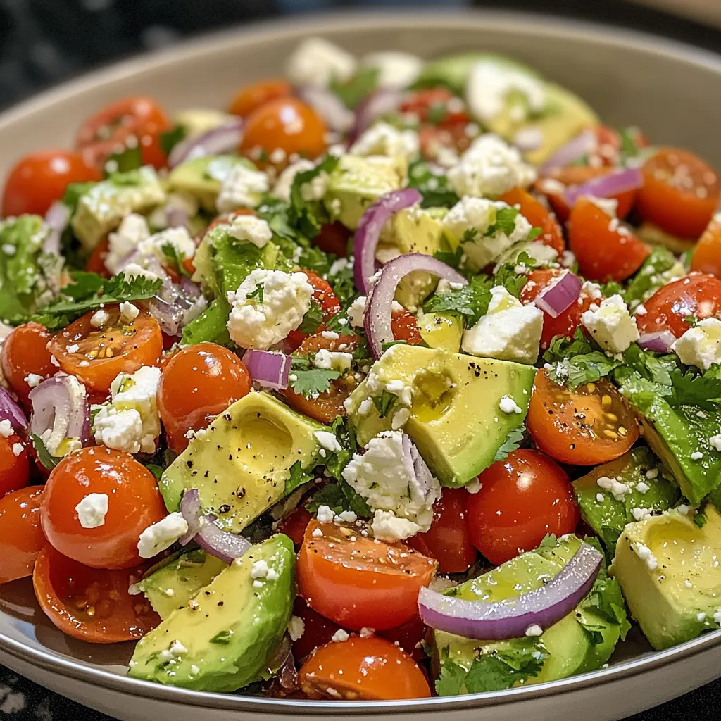 סלט עגבניות שרי עם אבוקדו – קרמי ועשיר