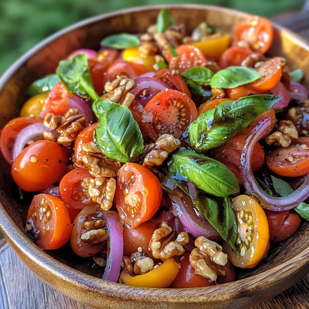 סלט עגבניות שרי עם אגוזי מלך – קראנצ' עשיר