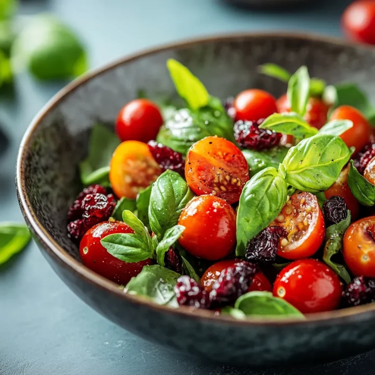 סלט עגבניות שרי עם חמוציות – מתיקות מפתיעה