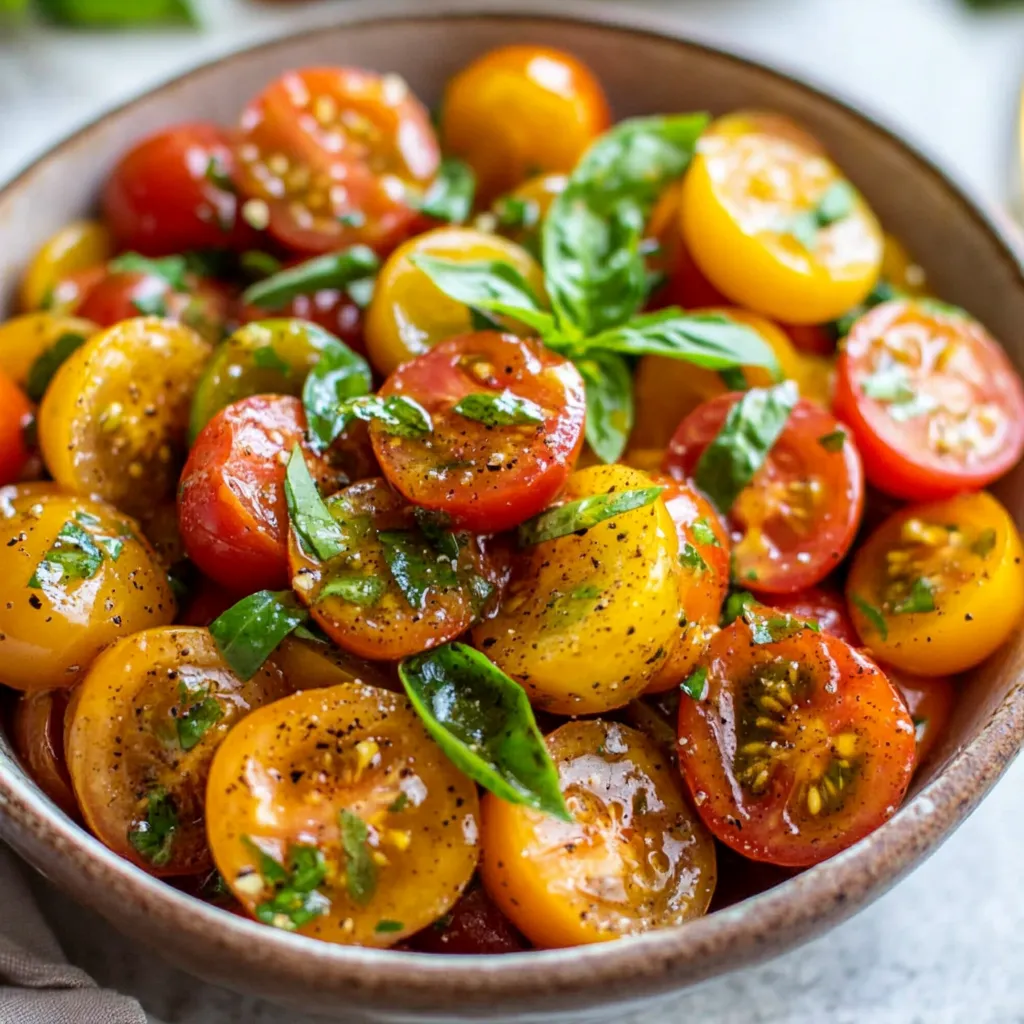 סלט עגבניות שרי עם רוטב חרדל ודבש – טעם מתקתק ומיוחד