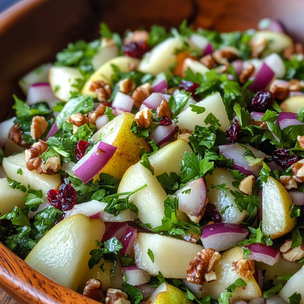 סלט פטרוזיליה ואגסים