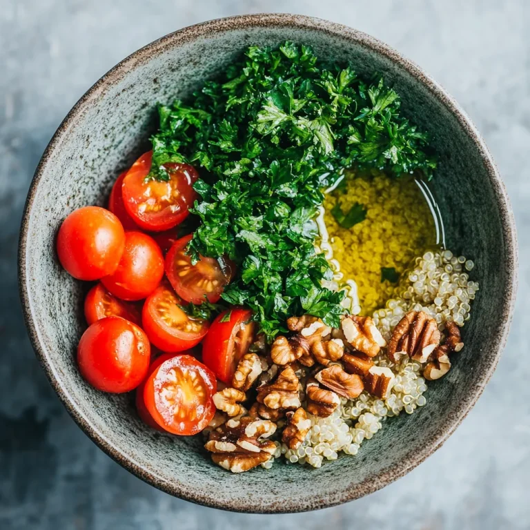 סלט פטרוזיליה וקינואה