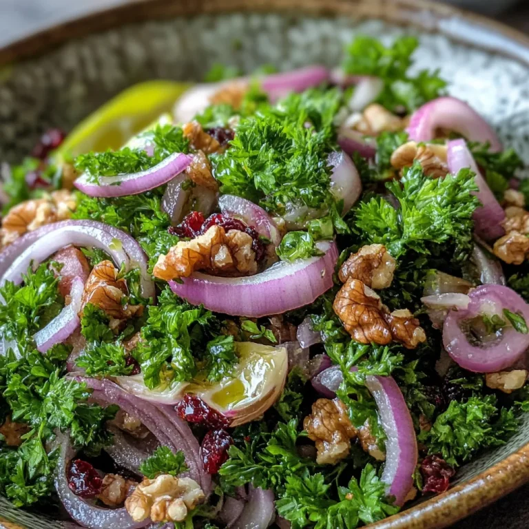 סלט פטרוזיליה עם אגוזי מלך