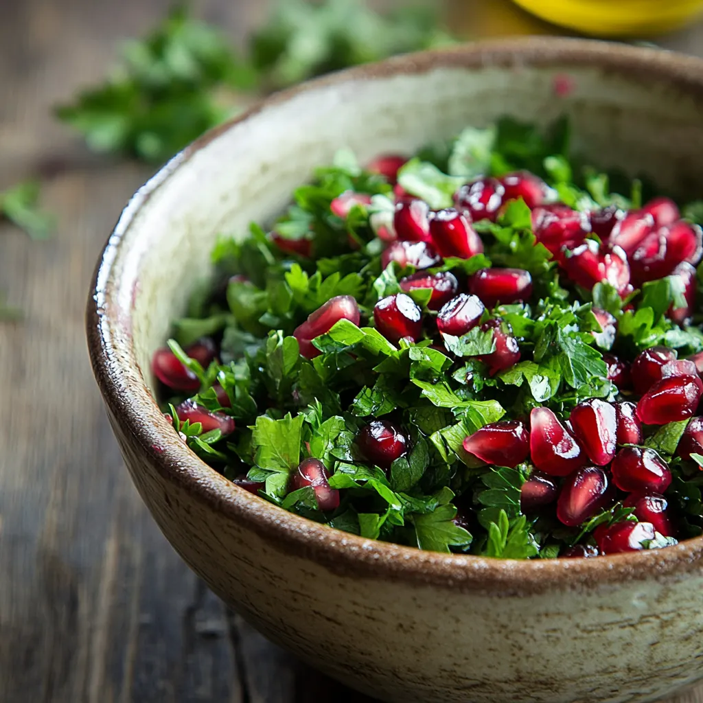 סלט פטרוזיליה עם גרגרי רימון