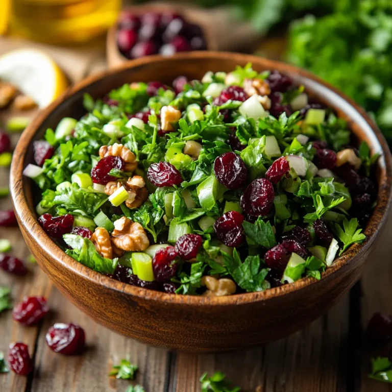 סלט פטרוזיליה עם חמוציות