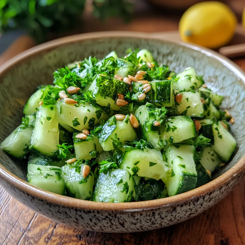 סלט פטרוזיליה עם מלפפון