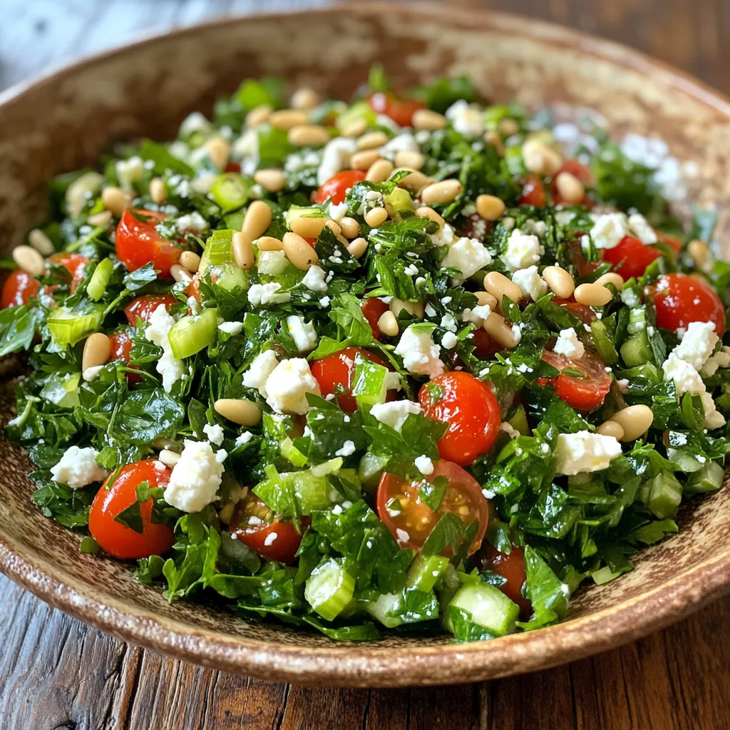 סלט פטרוזיליה עם צנוברים