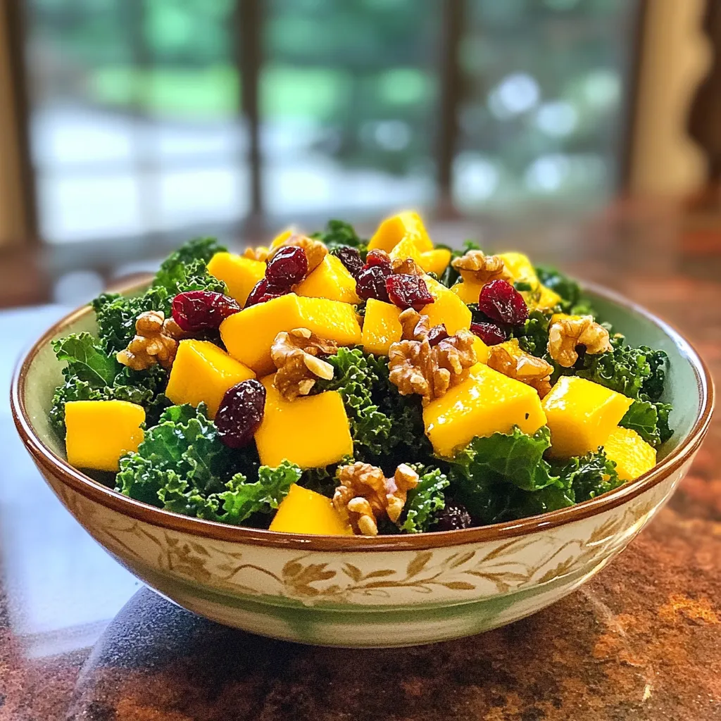 סלט קייל עם מנגו - מרענן וממכר ב-5 דקות