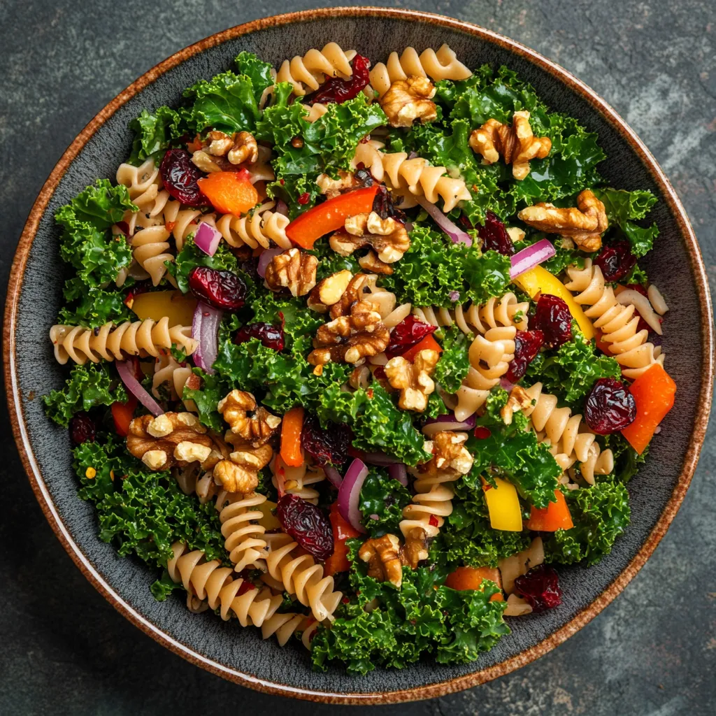 סלט קייל עם פסטה מלאה - סלט משביע ובריא