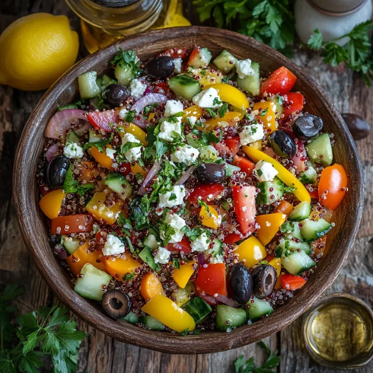 סלט קינואה בסגנון יווני - סלט שתמיד מצליח