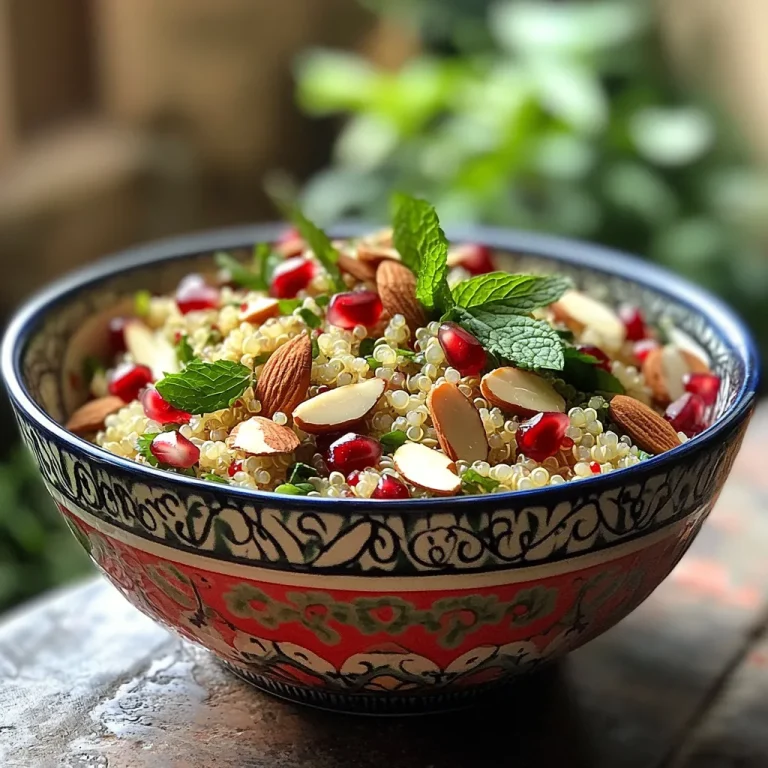 סלט קינואה עם נענע ורימון - מתוק וקליל ב-5 דקות