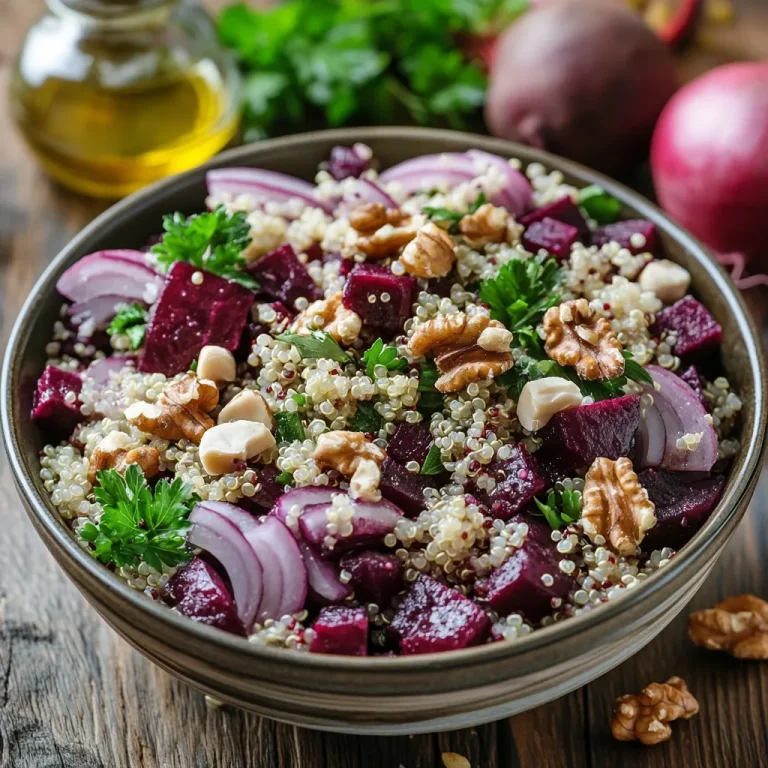 סלט קינואה עם סלק - צבעוני ומדהים בקלות