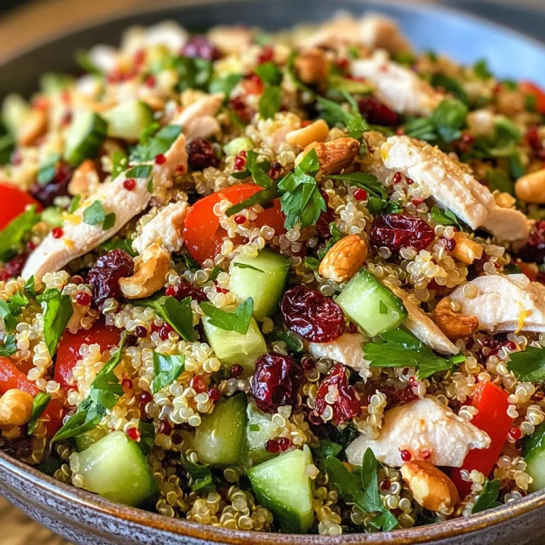 סלט קינואה עם עוף מעושן - מושלם לארוחה
