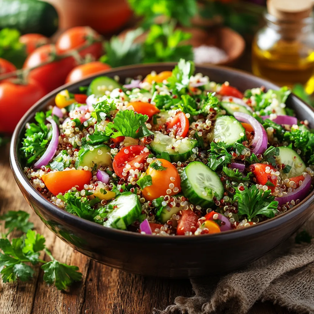 סלט קינואה עם עשבי תיבול - סלט מהמם בקלות