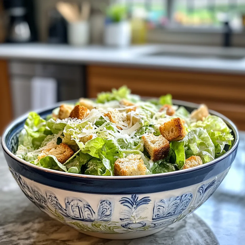 סלט קיסר עם קרוטונים ללא גלוטן – תוספת פריכה