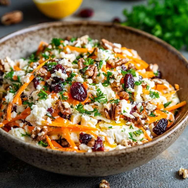 סלט רוקפור עם גזר מגורד – קליל וצבעוני