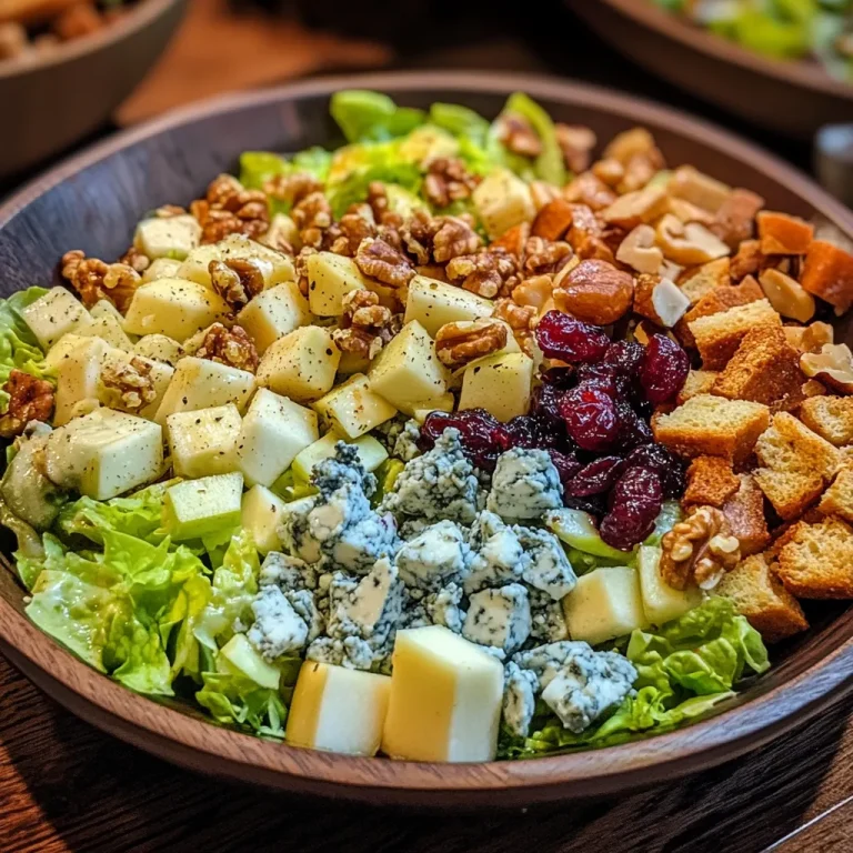 סלט רוקפור עם קוביות לחם קלוי – טוויסט פריך