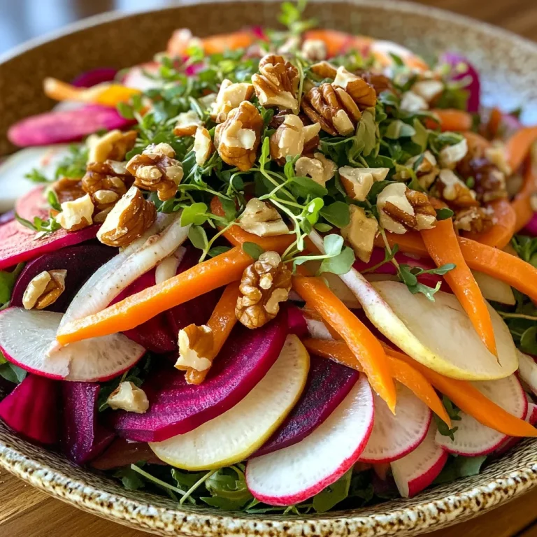 סלט שורשים עם עלי בייבי – רעננות ירוקה וקלילה