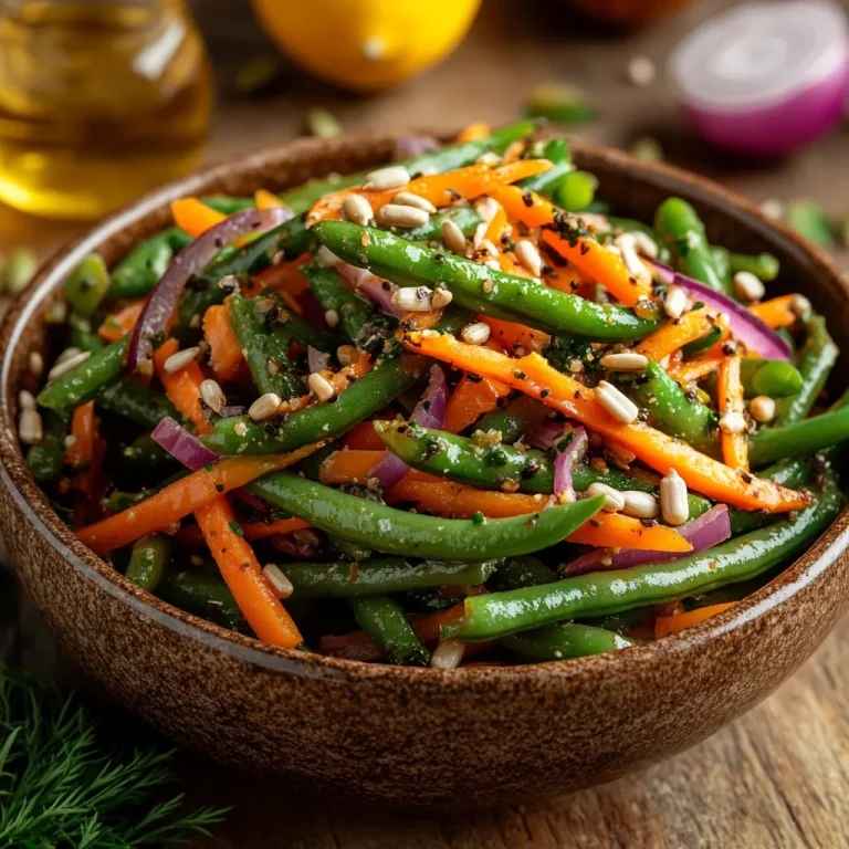 סלט שעועית עם גזר מגורד