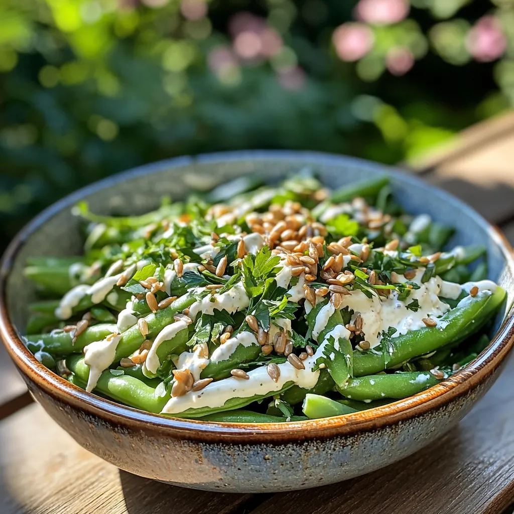 סלט שעועית עם טחינה