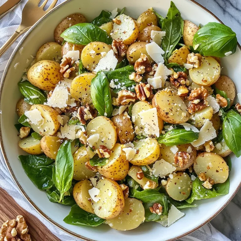 סלט תפוחי אדמה עם בזיליקום טרי - ירוק ומיוחד