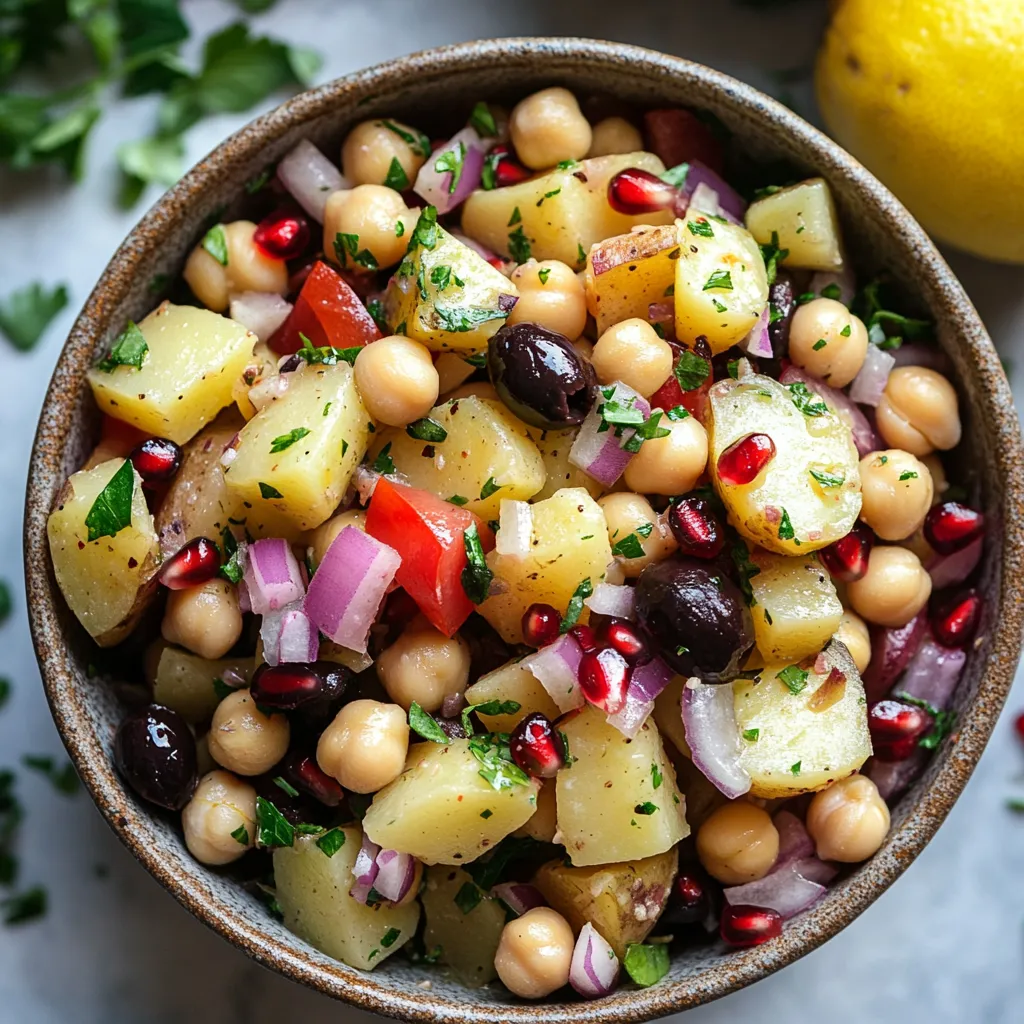 סלט תפוחי אדמה עם חומוס - משביע ובריא