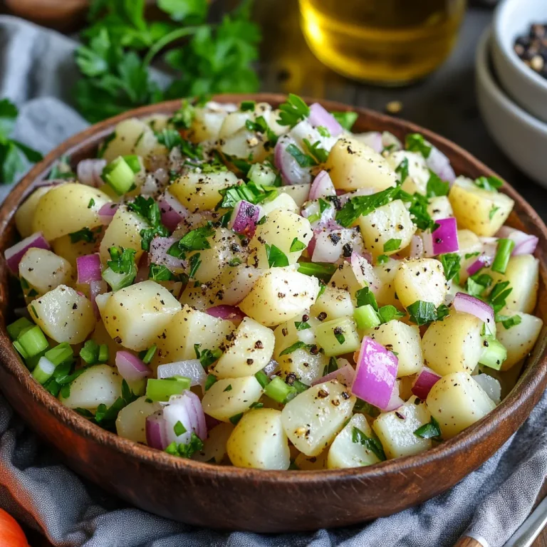 סלט תפוחי אדמה עם חומץ תפוחים - טעם חמצמץ ומיוחד