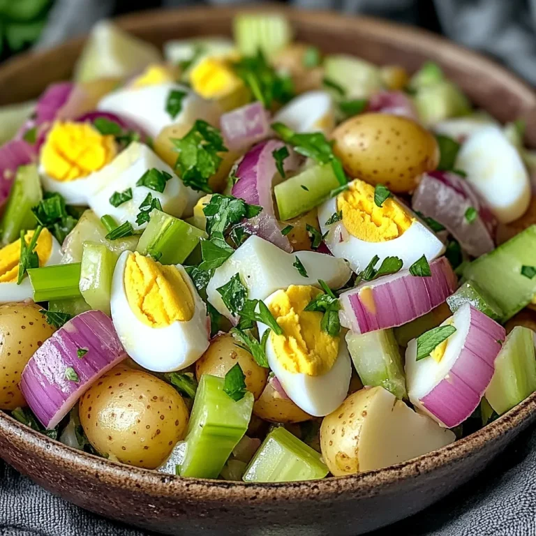 סלט תפוחי אדמה עם רוטב חרדל - טעמים עשירים ומרעננים