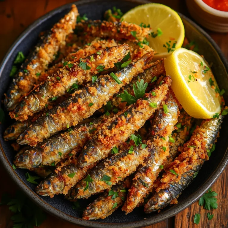 סרדינים מטוגנים בציפוי פירורי לחם פריך מושלם לנשנוש