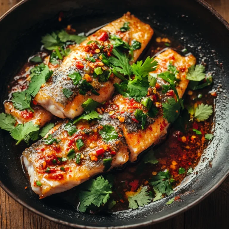 פילה בורי במחבת עם רוטב צ'ילי חריף מנה פיקנטית ומהירה