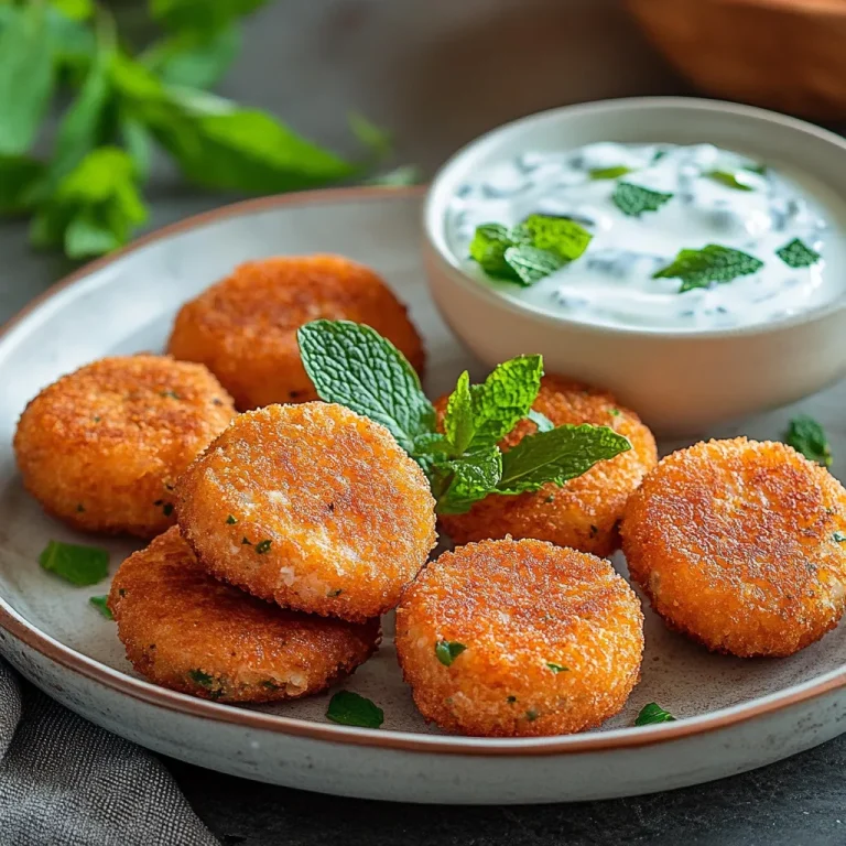 קציצות דגים מטוגנות עם רוטב יוגורט ונענע למנה קלילה ומרעננת